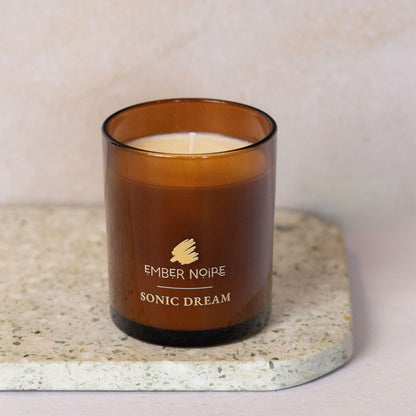 Sonic Dream - Lavender, Bergamot, Ylang Ylang, Eucalyptus & Cedarwood Soy Wax Candle - Ember Noire