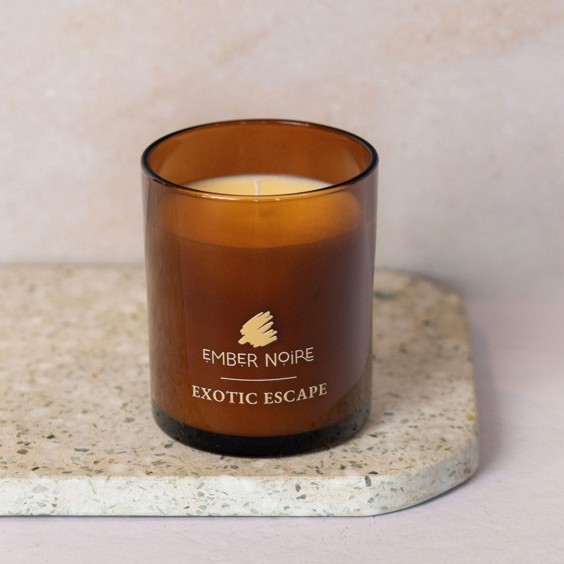 Exotic Escape - Ylang Ylang, Patchouli, Jasmine, Rose & Sandalwood Soy Wax Candle - Ember Noire