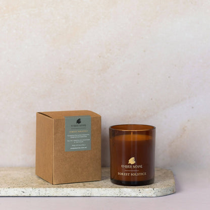 Forest Solstice - Eucalyptus, Lemon, Peppermint & Pine Soy Wax Candle - Ember Noire