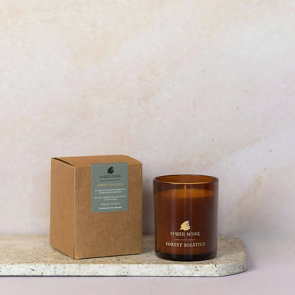 Forest Solstice - Eucalyptus, Lemon, Peppermint & Pine Soy Wax Natural Candle - by Ember Noire