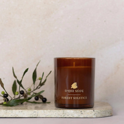 Forest Solstice - Eucalyptus, Lemon, Peppermint & Pine Soy Wax Natural Candle - by Ember Noire