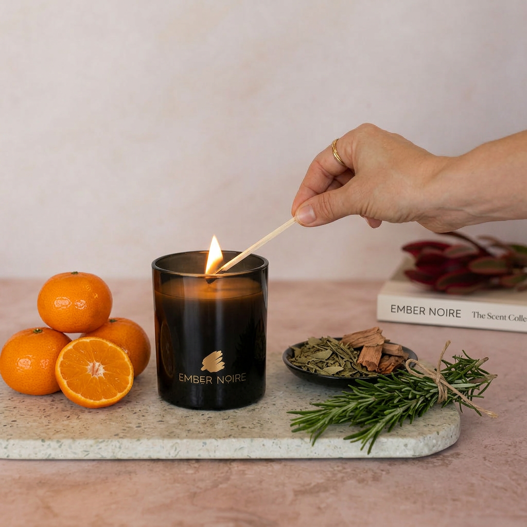 Lemon Twist - Lemon Myrtle, Mandarin, Rosemary & Cedarwood Soy Wax Natural Candle