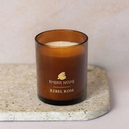 Rebel Rose - Rose Geranium, Mandarin, Bergamot, Jojoba, Neroli Soy Wax Natural Scented Candle - by Ember Noire